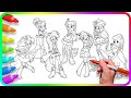 EQUESTRIA GIRLS Coloring Pages - Dancing Girls. How to color My Little Pony. Easy Drawing Tutorial