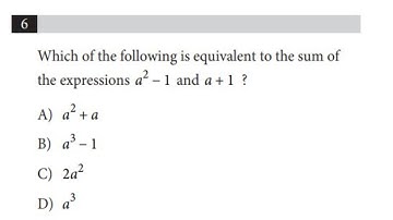 SAT Practice Test #5 Section 3: Math Test – No Calculator #6