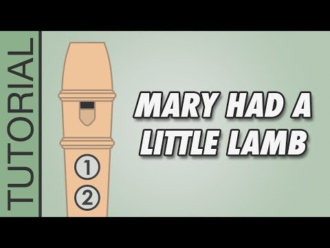 Mary Had A Little Lamb Flute Finger Chart