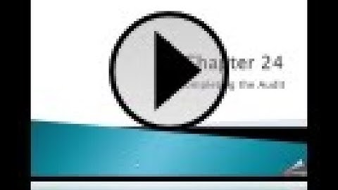 Completing the Audit