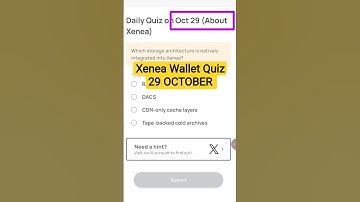 29 October Xenea Wallet Quiz Answer | Xenea wallet daily Quiz Answer Today | Xenea Wallet Quiz