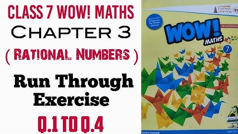Run Through Exercise of Chapter 3 Q.1 to Q.4 Class 7 Wow Maths
