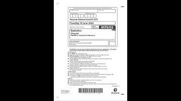 2025 Pearson EDEXCEL A Level StATIstics Paper 2 9st0 02 StATIstical Inference