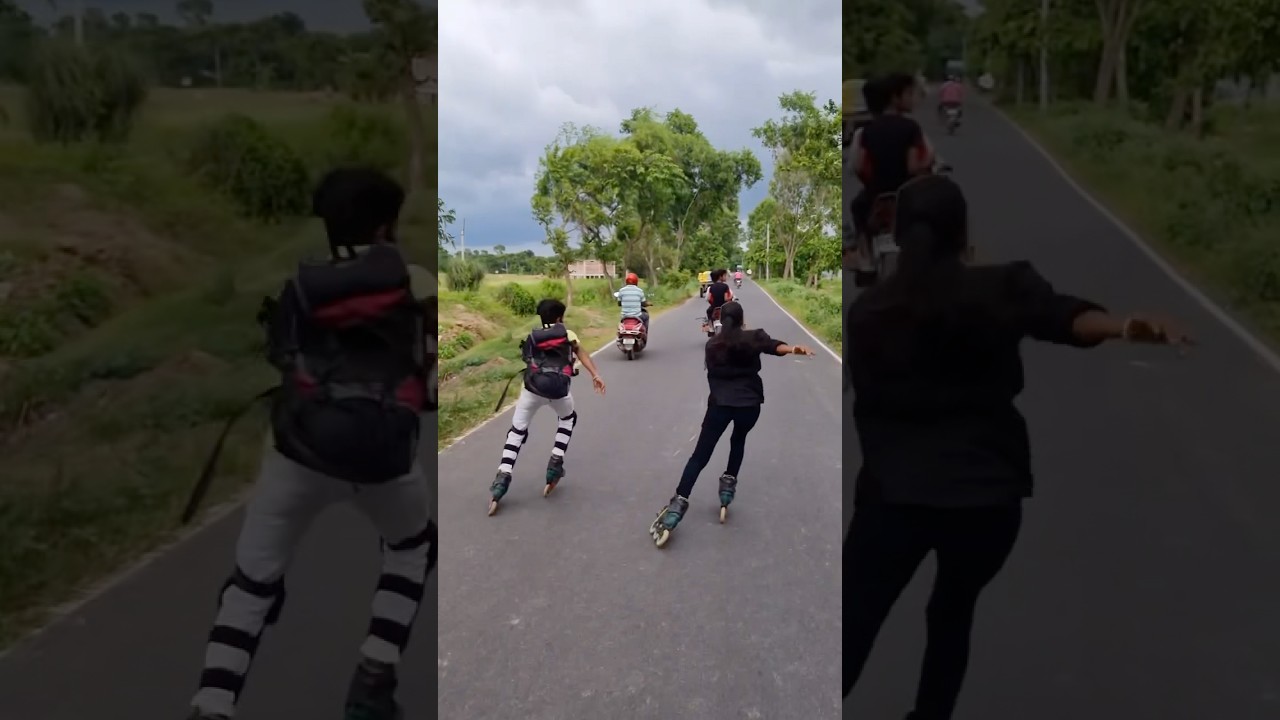 Crazy skating on road 😃 || 