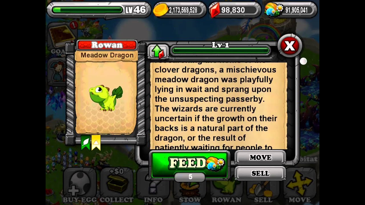 Dragonvale how to breed the Meadow dragon