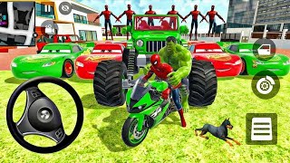 🥰 Mc Queen Car: Bike Game 🦚 Spiderman 3D Drive Simulator Gameplay 🎉 Monster Police Car 🚓 Android  screenshot 3