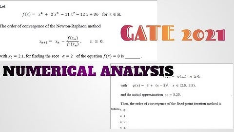 Gate 2021 | SOLUTION | MATHEMATICS | NUMERICAL ANALYSIS |13 FEB 2021|