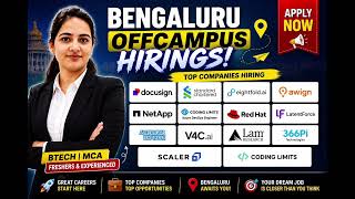 Bengaluru Mega Hiring 2026 | American Express, Docusign, NetApp, Eightfold AI & More | Apply Now