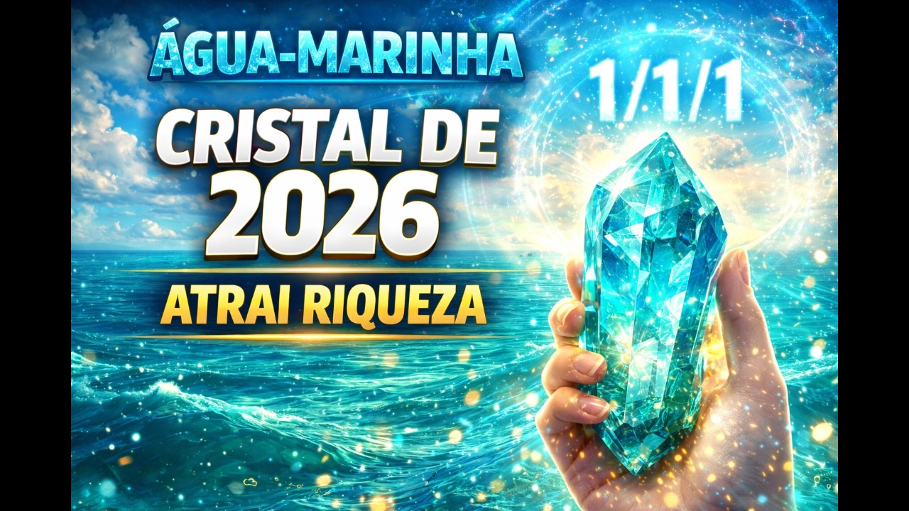 ÁGUA-MARINHA - O CRISTAL DE 2026 QUE ATRAI RIQUEZA (Portal 1/1/1 Ativado)