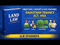 Objectives, Concept & Key Features of Rajasthan Tenancy Act, 1955 | Important Definitions | Land Law
