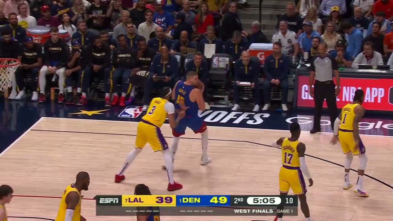 Nikola Jokic Bullying Anthony Davis 1st Half GAME 1