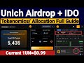 Unich Airdrop FD Point Convert to UN Token!! | Unich Tokenomics, Vesting and IDO Step-By-Step Guide