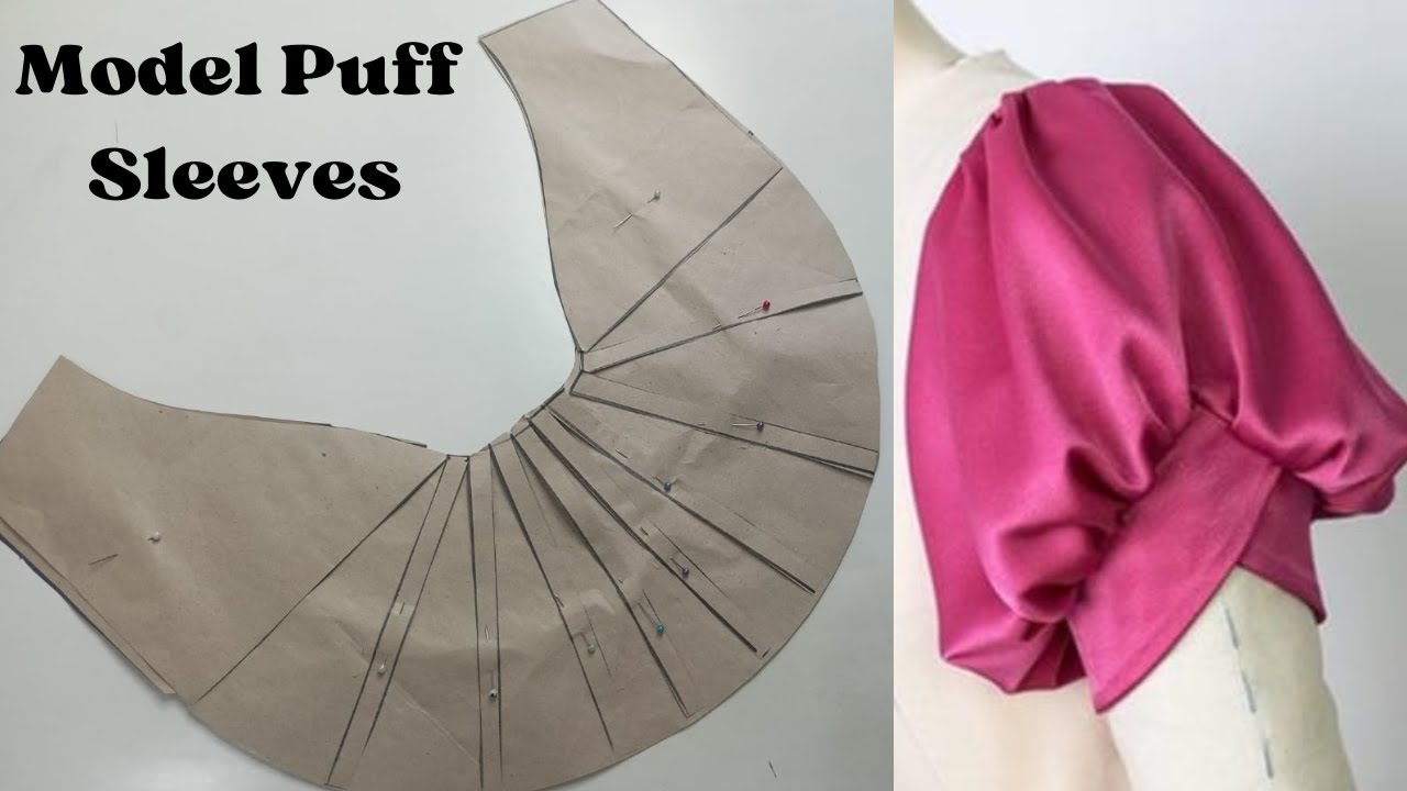 Puff sleeve model blouse New model puff sleeve cutting and stitching
