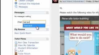 Tutor training: chat system screenshot 4