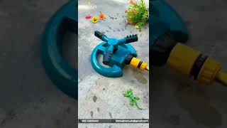 1pc Green Garden Sprinkler with Adjustable Nozzle, 360-Degree Rotation, Easy Installation