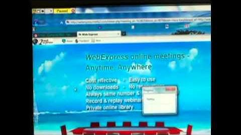 Web Express Conferencing - Desktop Sharing Feature