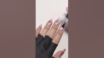 Glass cat eye nails🤍💖 #nails #nailart #naildesign #nail #cateye #pinky