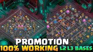 100% WORKING! TH18 L2 L3 promotion Defence Bases with Link | TH18 ANTI 3 STAR BASE LINK 