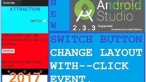 Android Studio tutorial - Android switch button example. Change layout with switch. NEW