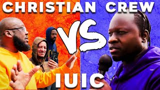CHRISTIAN BROUGHT HIS OWN CAMERAMAN TO TRY AND DEBATE IUIC