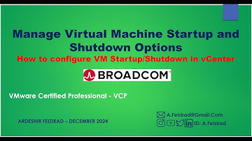 How to configure VM Startup/Shutdown in vCenter