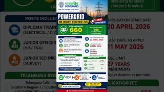 Telangana government job | POWERGRID job alert| government job in current office | #shorts