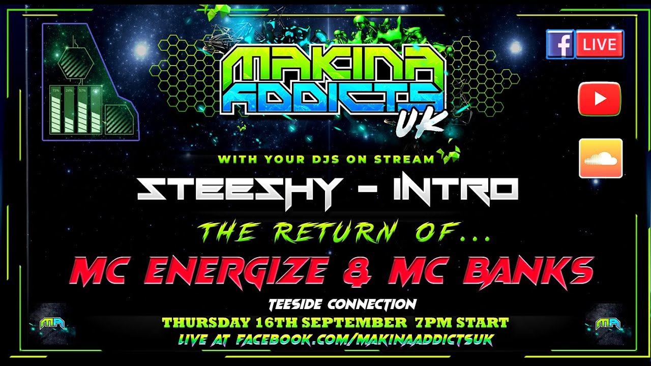 MC ENERGIZE MC BANKS    DJ INTRO DJ STEESHY   MAKINA ADDICTS UK   THE RETURN