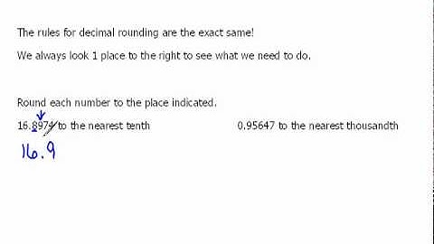 Rules for Rounding Decimals 4.2