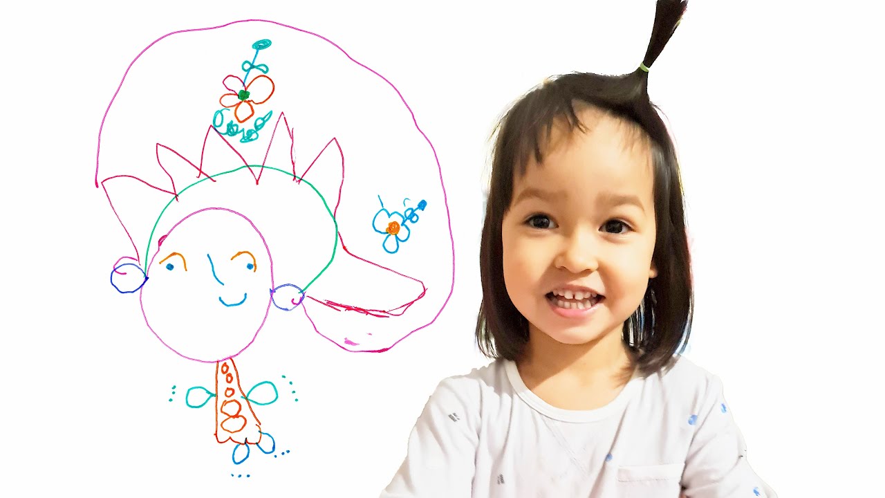 2-year-old artist Mia Mai drawing Mesami 174 | Hand-drawn NFTs on OpenSea | Mia Mai Art
