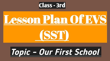 Lesson Plan Of EVS (SST) | Our First School Class 3rd  @TeachCanvas