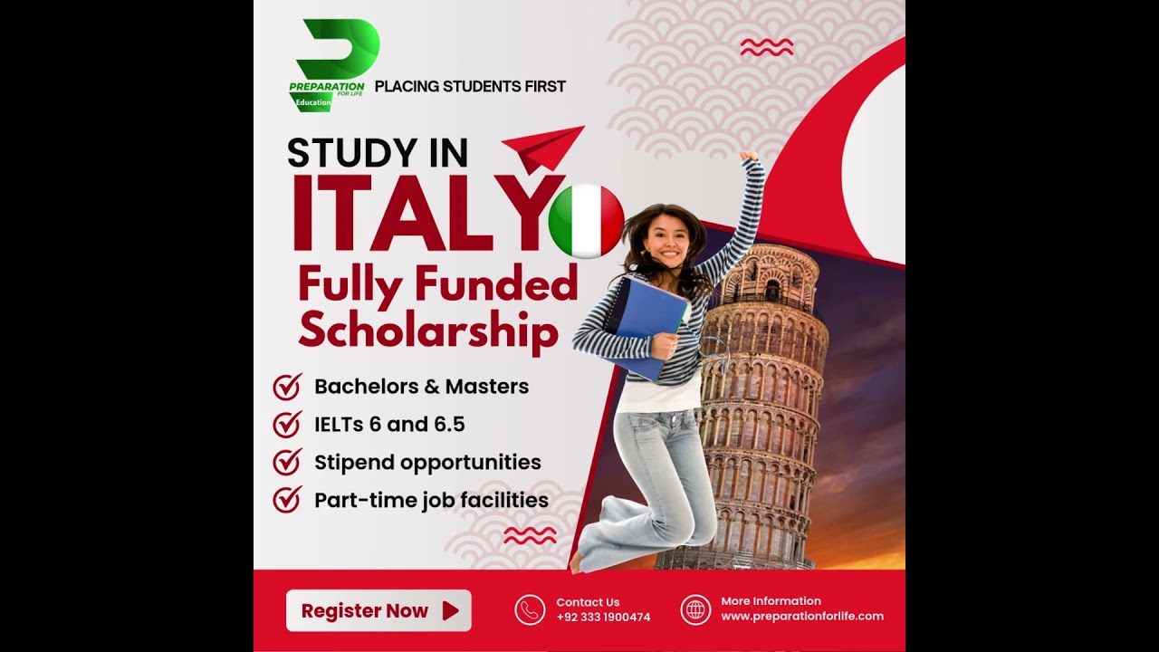 Study in italy 2025  with Preparation For Life