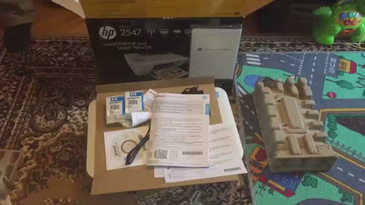 HP Deskjet 2547 All-In-One-Drucker unboxing - YouTube