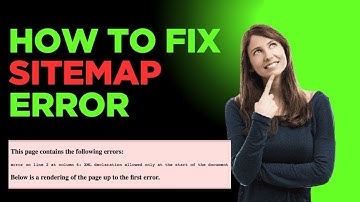 How to Fix Sitemap Error XML declaration allowed only at the start of the document | Under 2 Mins