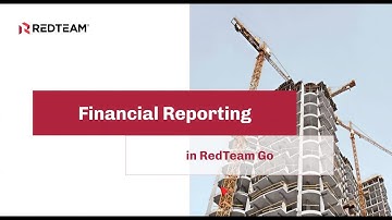 RedTeam Go Training Webinar: Financial Reporting