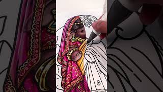 🇮🇳 Indian Sari Dress | Cozy Fashion Coloring Book by Jade Summer