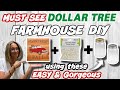 MUST SEE Dollar Tree FARMHOUSE DIY | EASY & GORGEOUS