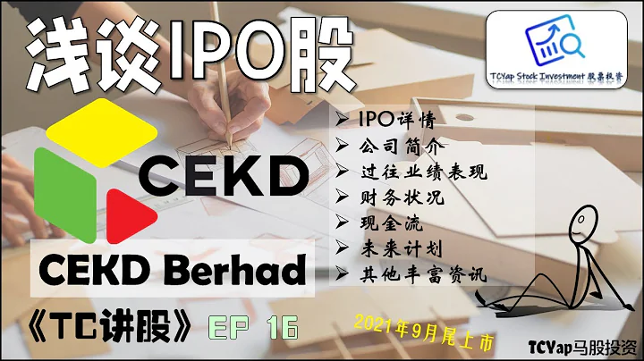 【中英字幕CC】CEKD值得投資嗎？老闆一家人持股高達XX% ？| 淺談9月上市的CEKD Berhad | 《TC講股》EP 16 - 天天要聞