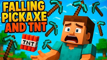 FALLING PICKAXE IN MINECRAFT #shorts
