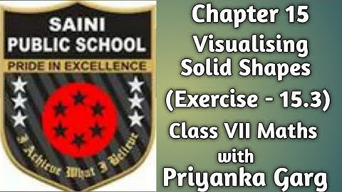 Chapter 15 Visualising Solid Shapes (Exercise 15.3)