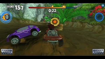 Beach Buggy Racing Sunshine Sprint Level 3 Walkthrough Stampede Dino Jungle ST Warriors Gaming | STW