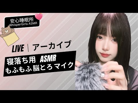 【LIVEアーカイブ / 睡眠用ASMR】もふもふマイクで脳がとろける... ☁️ Fluffy Mic Scratching | Deep Sleep | 폭신폭신🌙