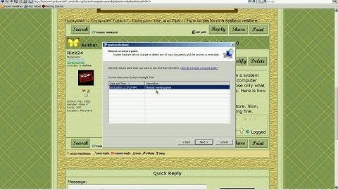 How to perform a system restore on a Vista computer