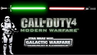Call of Duty 4 Star Wars Galactic Warfare MOD! 6:22 Minutes Gameplay!