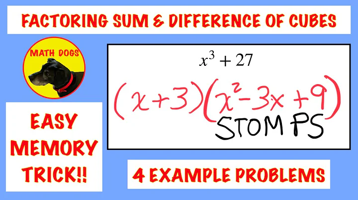 Factoring Sum & Difference of Cubes (Step by Step Examples!!)