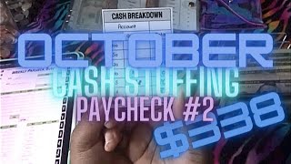 $338 Cash & Sinking Fund Stuffing | Low Income Budget | Paycheck #2 | October 2021