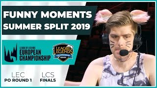 Funny Moments - LCS Finals \& LEC Playoffs Round 1 - Summer Split 2019