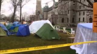 Anti-austerity campout at CEGEP St-Laurent