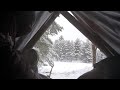 Winter Camping without a Tent - Improvised Tarp Shelter