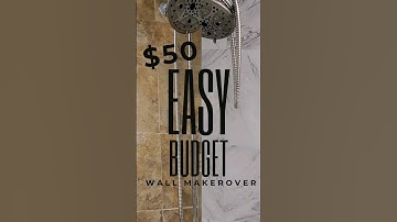 ANYONE CAN DO IT...BUDGET WALL TILE MAKEOVER #shorts #shower #easy #peelandstick #remodel #bathroom