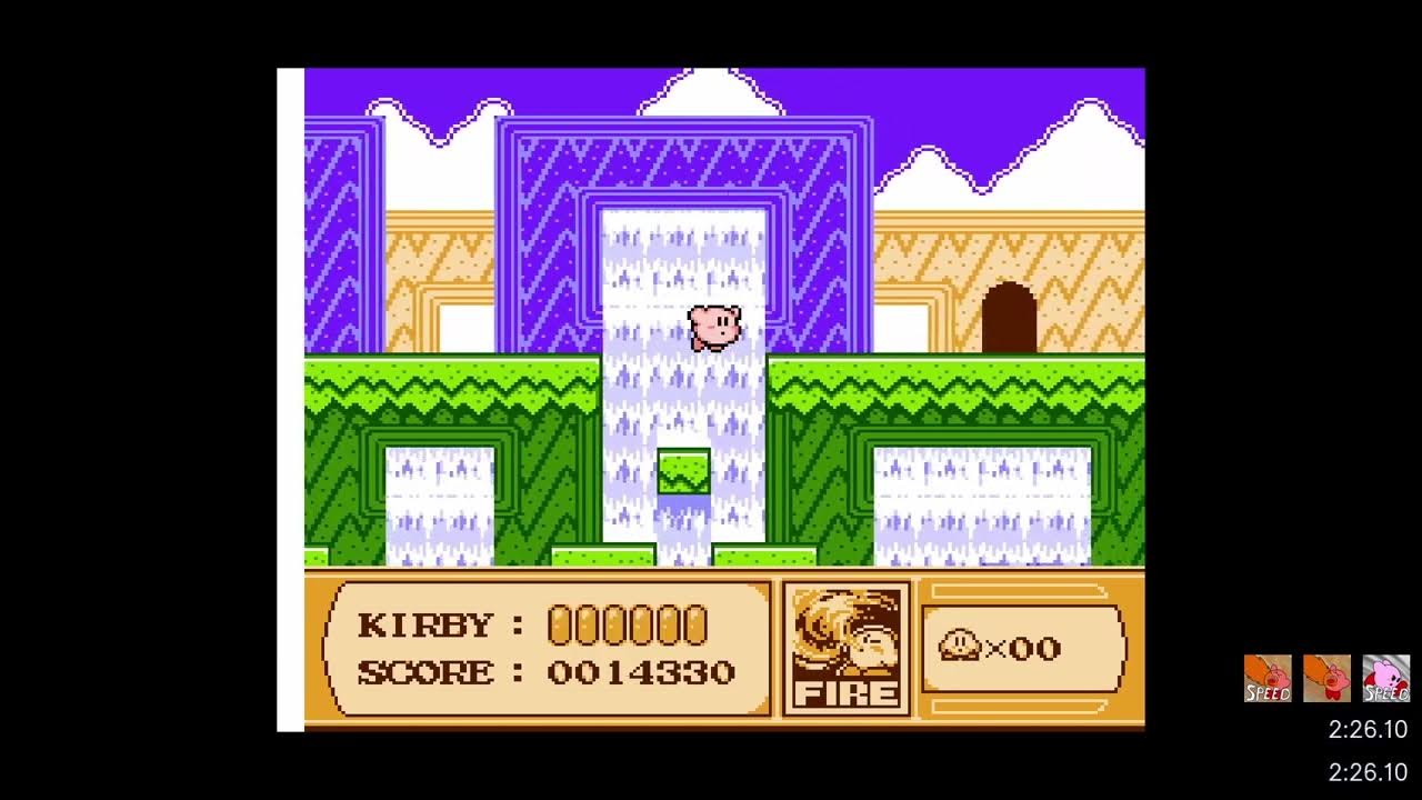 Hack Kirby's Adventure (NES) Vegetable Valley Nightmare 4m14s81ms